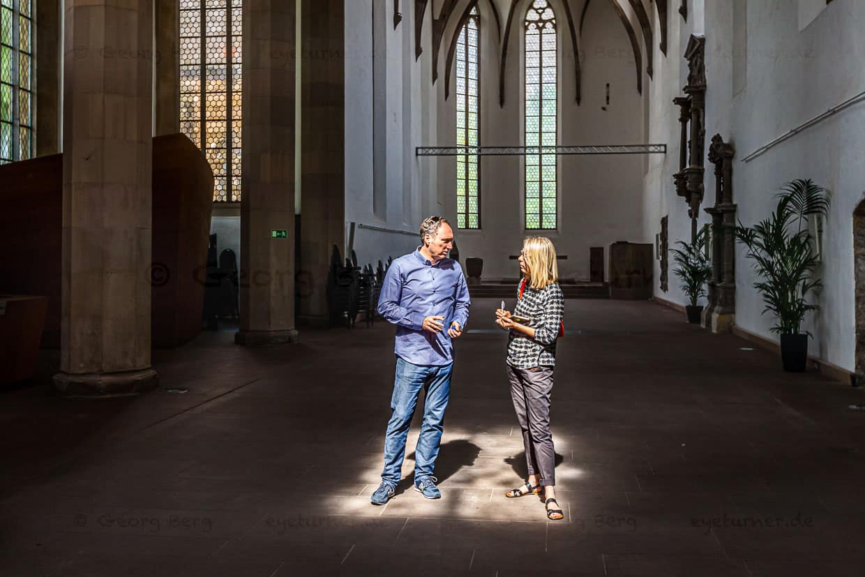 Bietet Platz für rund 300 Gäste, die Alte Brüderkirche hat seit dem Umbau einen direkten Zugang zum Hotel und dem schönen Innenhof. Miteigentümer Uwe Kleinkauf hält das Zusammenspiel von Hotel, Restaurant, Tagungsort und Event-Location für sehr erfolgversprechend / © Foto: Georg Berg
