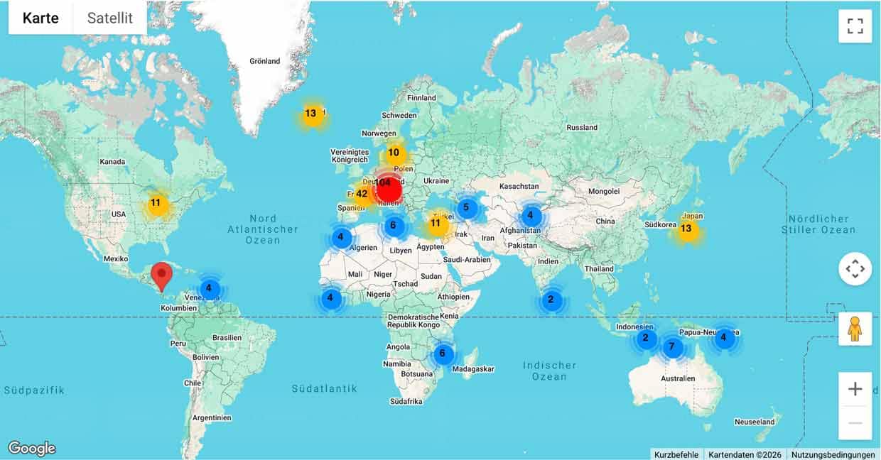 Weltkarte – Tellerrand-Stories Reportagen aus aller Welt