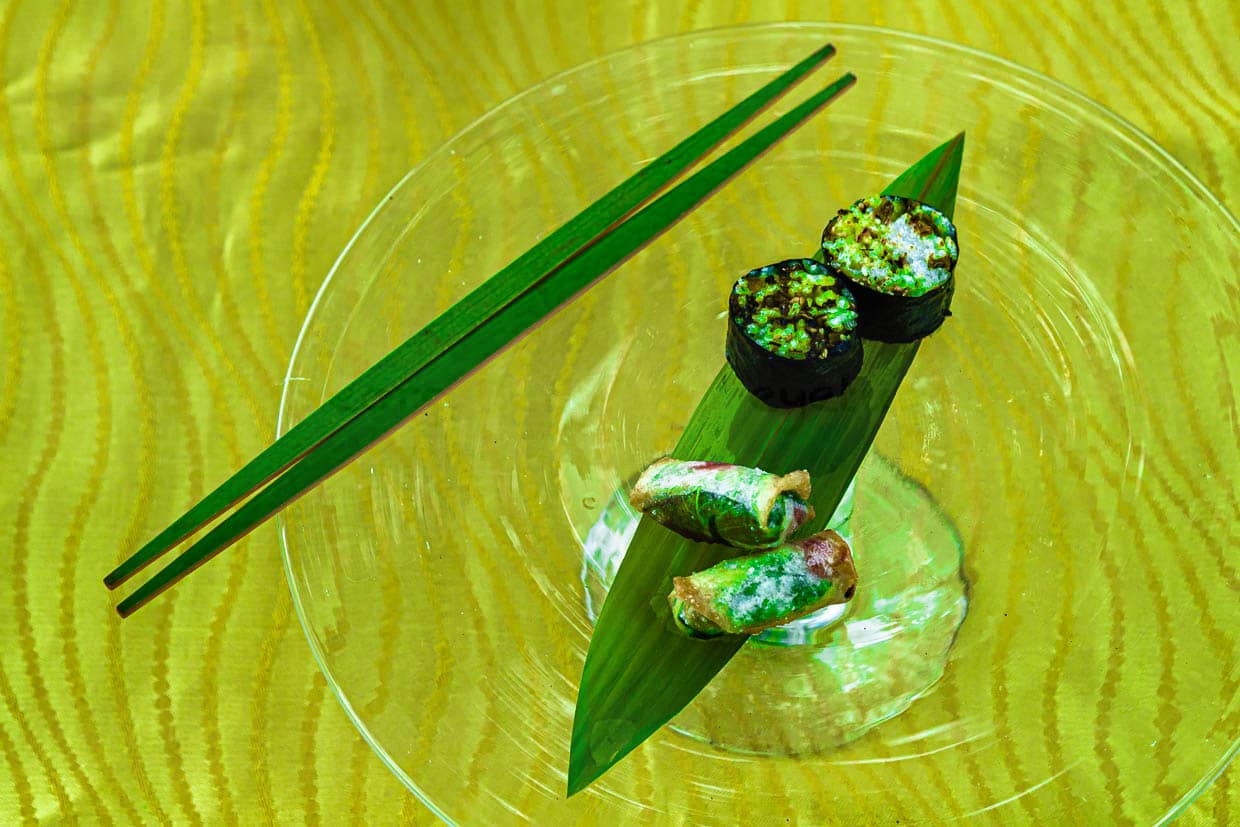 Die Präsentation der Speisen im Restaurant Rakan von Atsuko Kato vereint visuelle Ästhetik und authentischen Geschmack / © Foto: Georg Berg