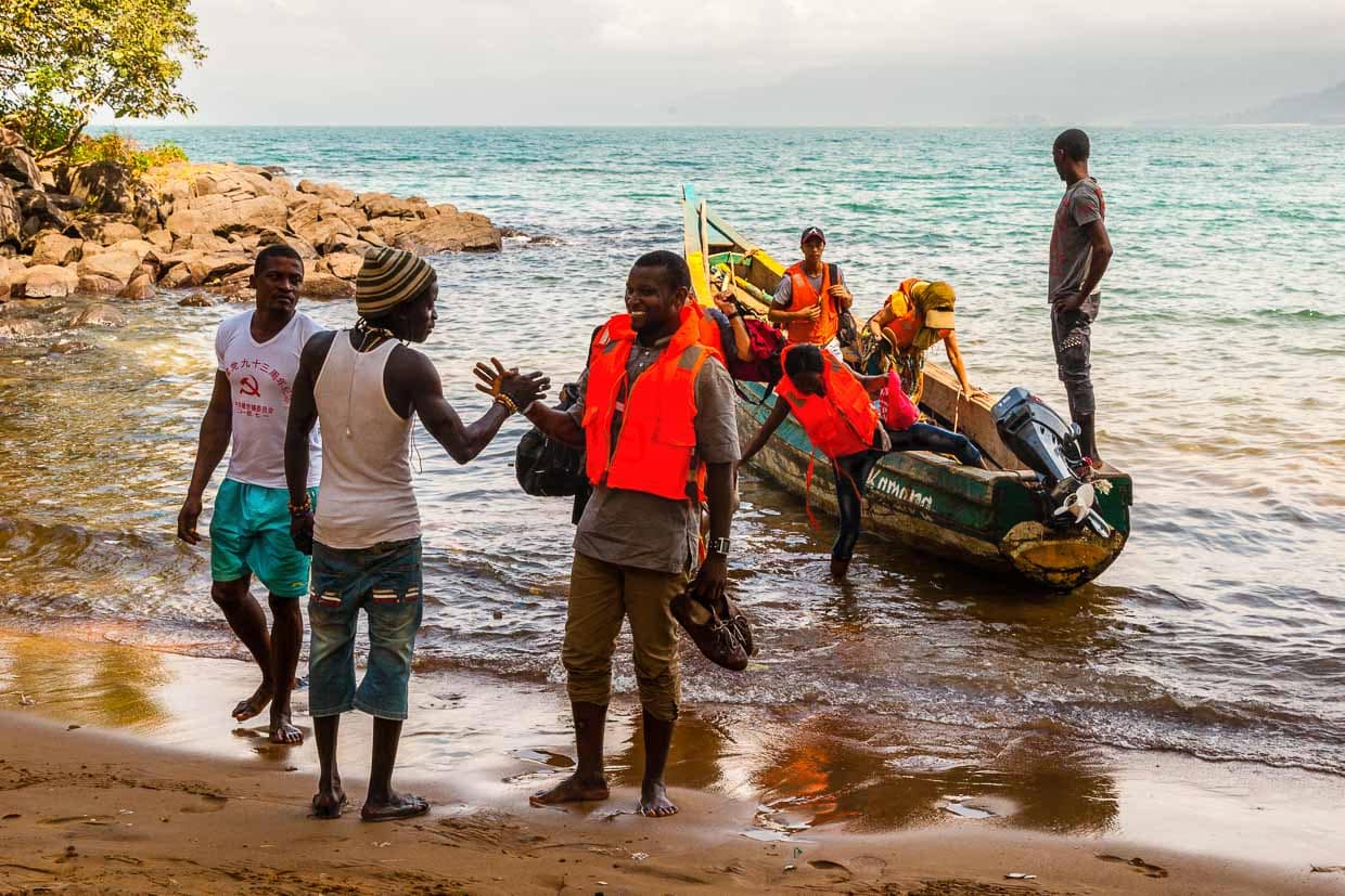 Ankunft auf Banana Island / © Foto: Georg Berg