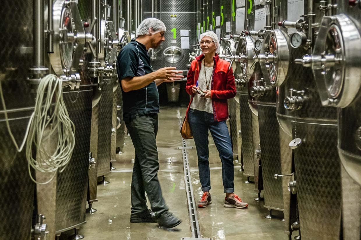 42 Edelstahltanks – die neue große Vorratskammer im Werk II der Manufaktur Jörg Geiger / © Foto: Georg Berg