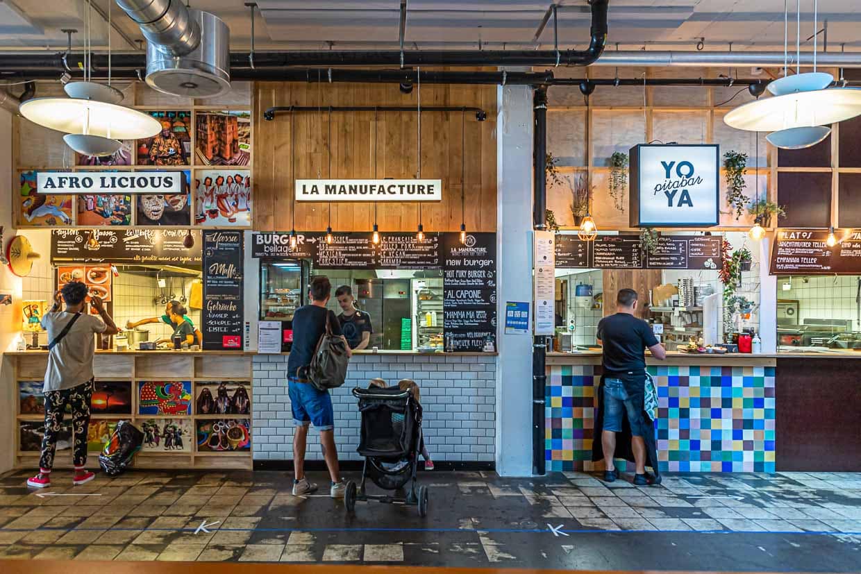 Mittagessen in Basels Food-Court Klara mit Gerichten aus neun Nationen / © Foto: Georg Berg