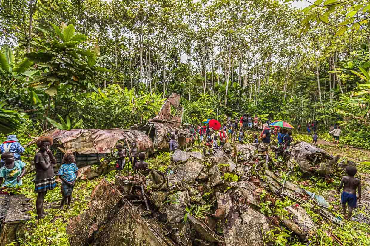 In the jungle of Bougainville still lie the wreckage of the Mitsubishi G4M aircraft in which General Yamamoto Isoroto was shot down on April 18, 1942 / © Photo: Georg Berg