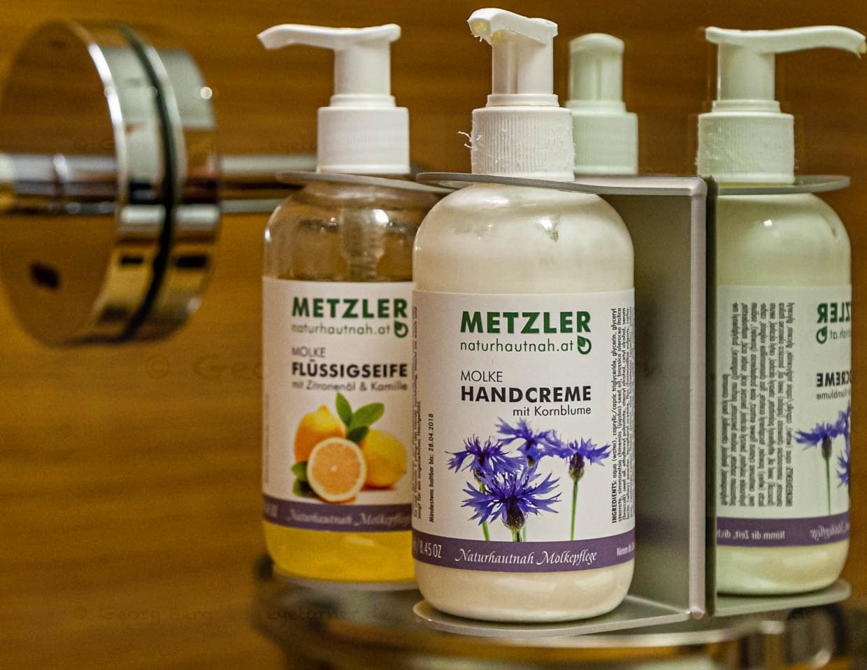 Im Romantik Hotel Das Schiff in Hittisau sind alle Bäder mit den Molke Produkten von Metzler ausgestattet / © Foto: Georg Berg