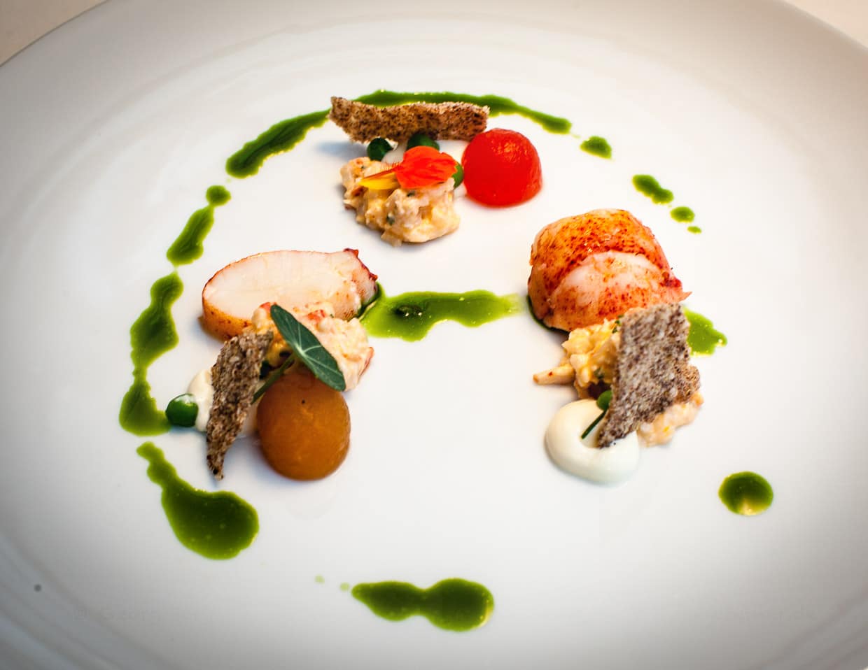 Kanadischer Hummer, Salicornes, Crème Fraȋche / © Foto: Georg Berg