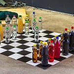 Improvisiertes Schachspiel unterwegs / © Foto: Georg Berg