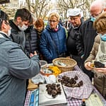 Vor dem Verkauf überprüft das Syndikat die Qualität und die Herkunft der Trüffel eines jeden Händlers und setzt auch den Preis pro Kilo fest / © Foto: Georg Berg