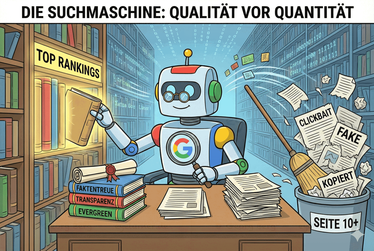 Suchmaschine: Qualität vor Quantität [KI-generiert (gemini)]