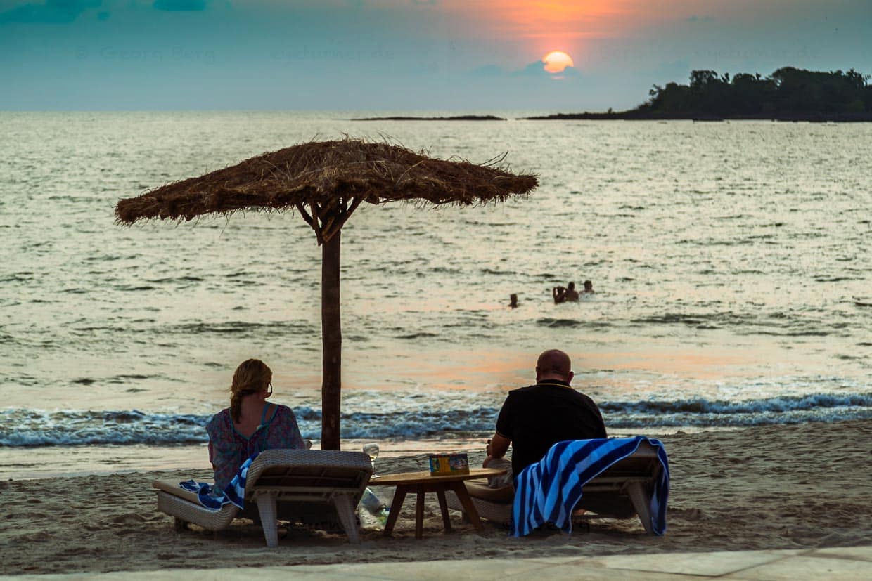 Sonnenuntergang bei angenehmen Temperaturen / © Foto: Georg Berg