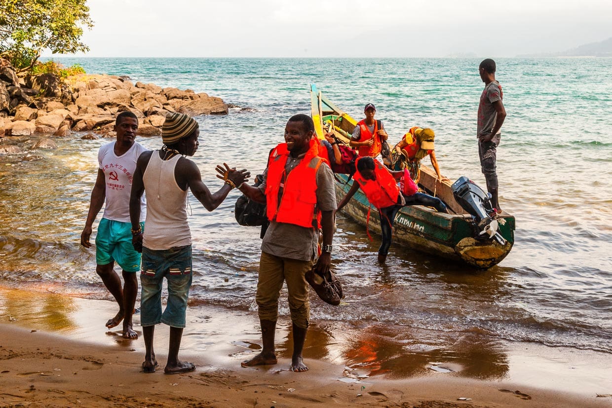 Ankunft auf Banana Island / © Foto: Georg Berg