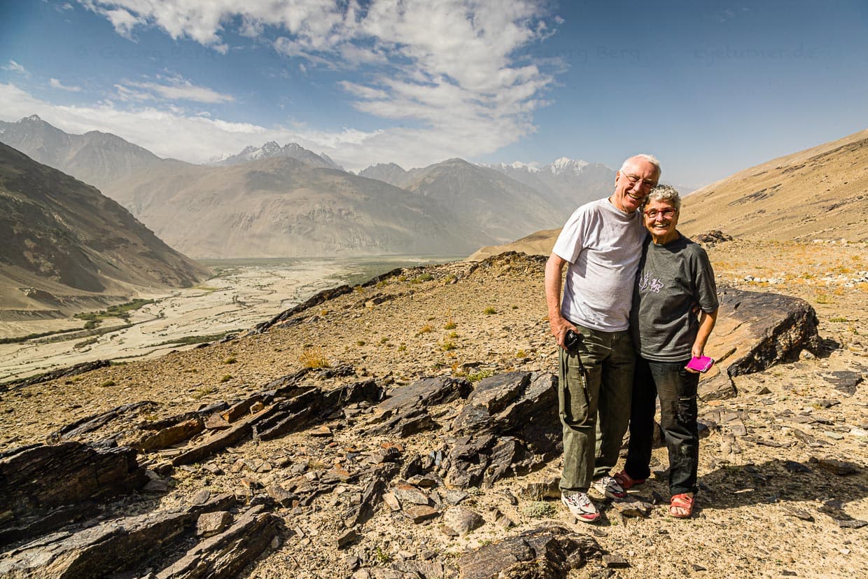 Wo die Flüsse Wakhan und Pamir sich zum Pansch vereinigen, begehen Lothar und Heidi ihren 49. Hochzeitstag / © Foto: Georg Berg