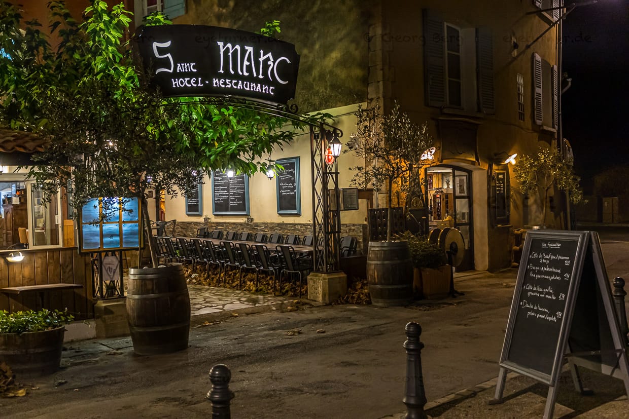 Das Restaurant Saint Marc in Aups, Departement Var. Chef des Hauses und gleichzeitig Chef de Cuisine ist Alexandre Dimitch / © Foto: Georg Berg