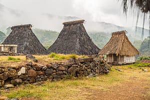 Traditionelle Architektur von Wohngebäuden auf den Sunda-Inseln in Indonesien / © Foto: Georg Berg