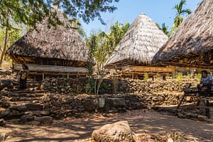 Lumbung Reis-Scheunen auf der Insel Alor in Indonesien / © Foto: Georg Berg