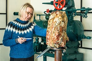 Jaspis Wunschstein in der isländischen Brauerei Segull 67 / © Foto: Georg Berg