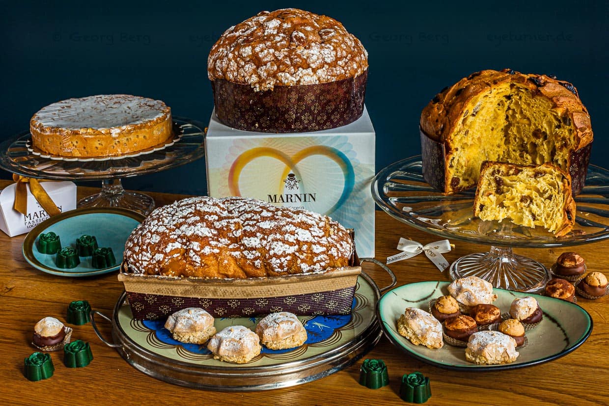 Produkte der Pasticceria Marnin in Locarno, Schweiz