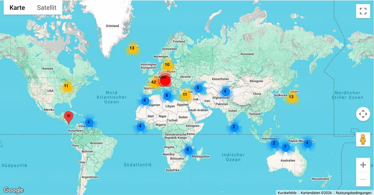 Weltkarte – Tellerrand-Stories Reportagen aus aller Welt