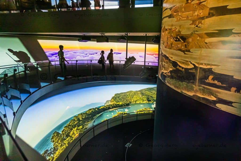 Das Museum des heiligen Berges Fuji in Kakegawa, Japan. Der virtuelle Aufstieg auf Japans höchsten Berg ist im Mount Fuji Heritage Centre das ganze Jahr über möglich / © Foto: Georg Berg