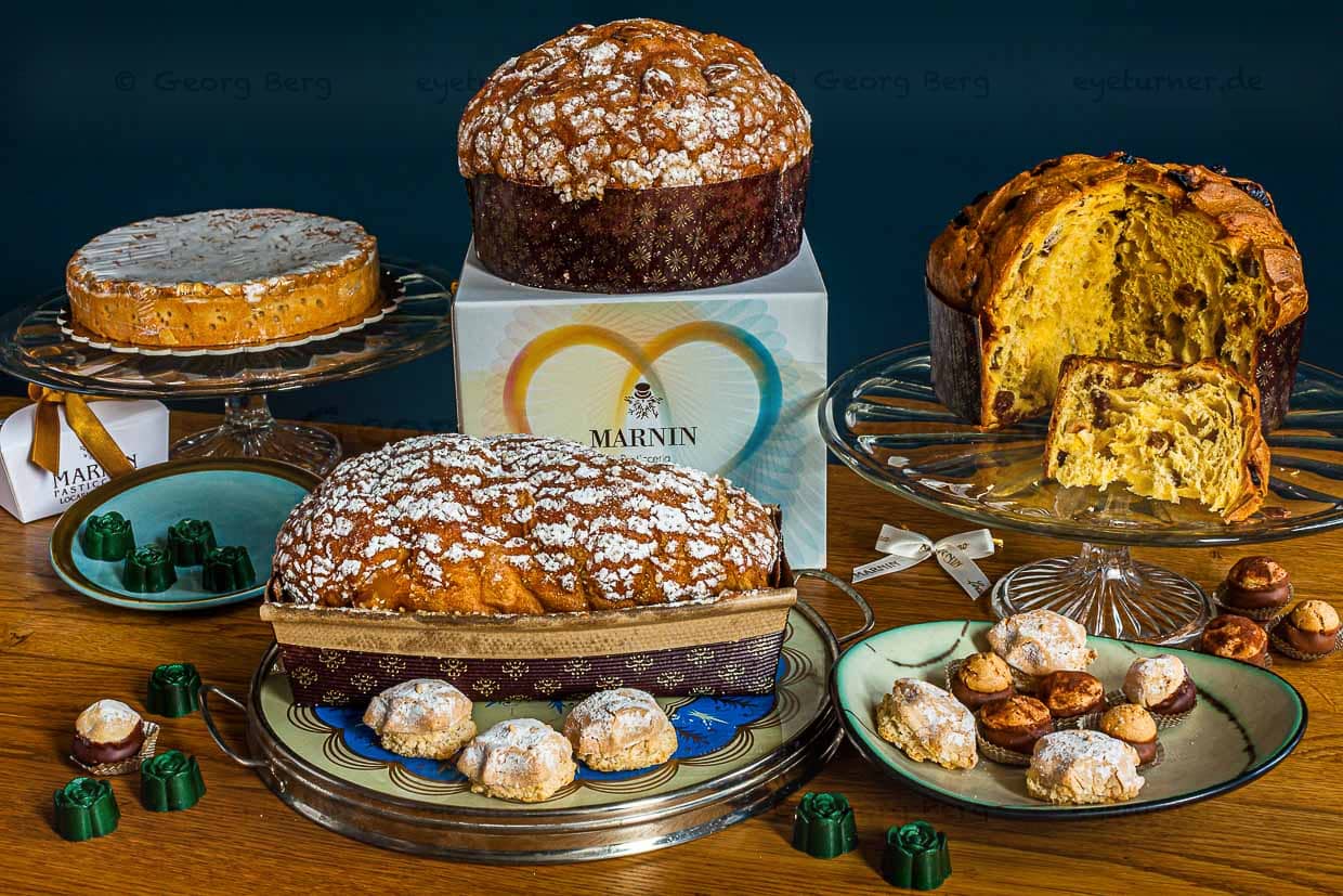 Produkte der Pasticceria Marnin in Locarno, Schweiz