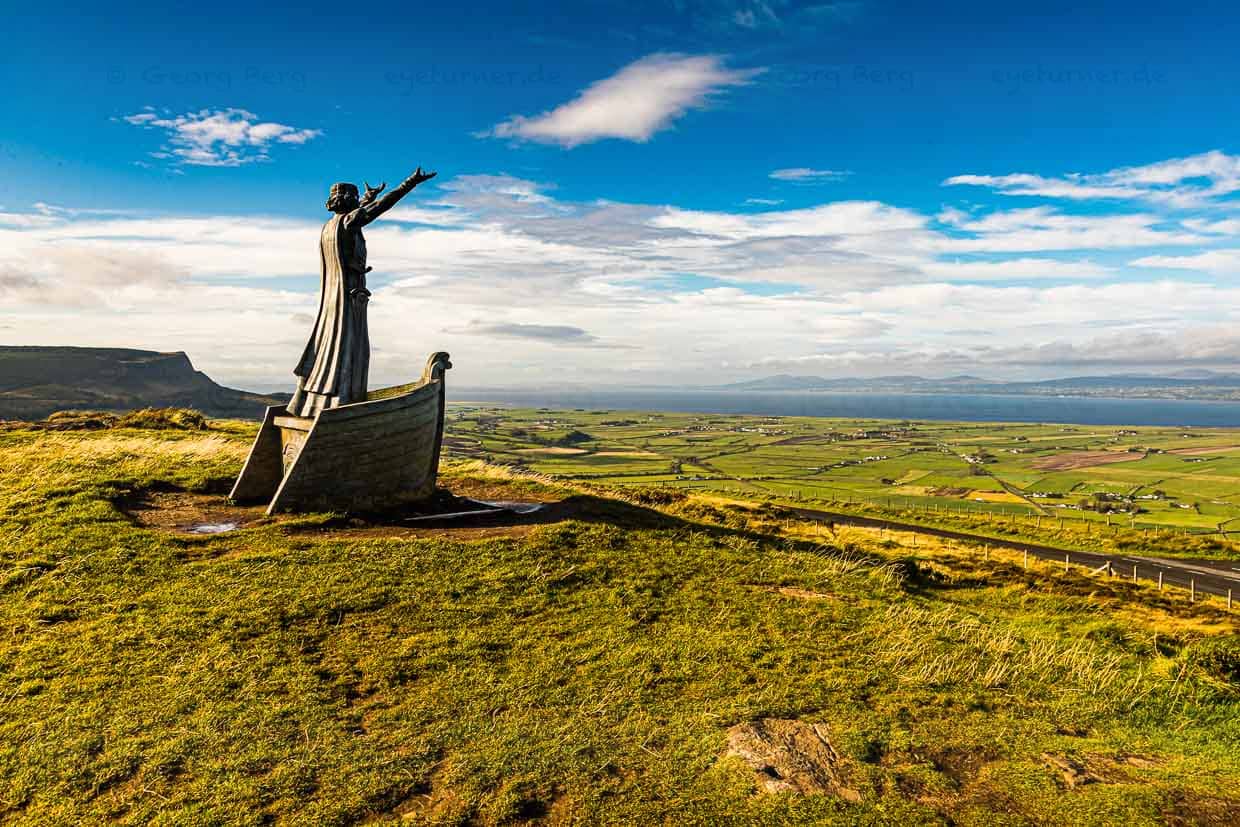 Meeresgott Manannan Mac Lir Gortmore Bishop's Road in Nordirland und ist Teil der Causeway Coastal Route.