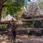 Lumbung Reis-Scheunen auf der Insel Alor in Indonesien / © Foto: Georg Berg