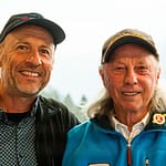 Georg Berg freut sich über eine Begegnung mit dem ersten deutschen Sieger der Vierschanzentournee, Max Bolkhart / © Foto: Georg Berg