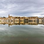 Castelnaudary hinter dem Bassin des Canal du Midi / © Foto: Georg Berg