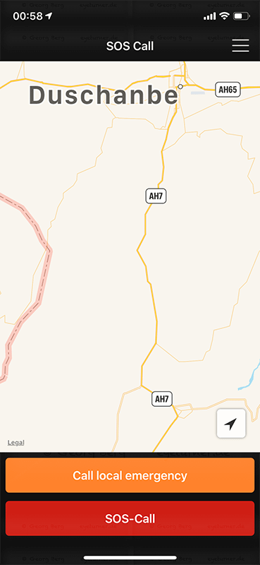 Mit der SOS Call App können weltweit Notrufe beim Med Con Ärzteteam abgesetzt werden