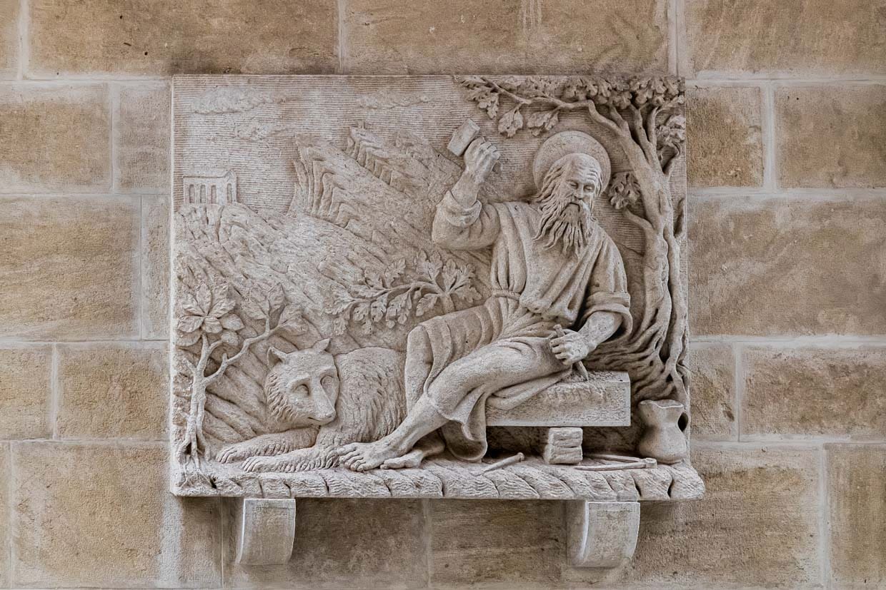 Représentation de saint Marin. Ce tailleur de pierre dalmate s'est réfugié sur le mont Titano en 301 après Jésus-Christ pour échapper à la persécution des chrétiens. Il y fonda une communauté chrétienne qui est considérée comme l'origine de la République de Saint-Marin / © Photo : Georg Berg